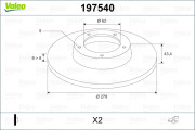 197540 Brzdový kotúč VALEO