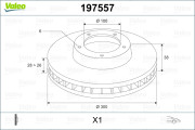 197557 Brzdový kotúč VALEO