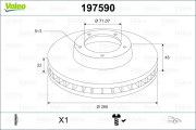 197590 Brzdový kotúč VALEO