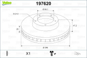 197620 Brzdový kotúč VALEO