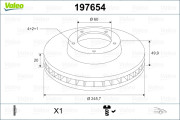 197654 Brzdový kotúč VALEO