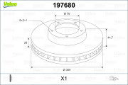 197680 Brzdový kotúč VALEO