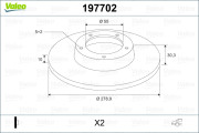 197702 Brzdový kotúč VALEO