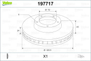 197717 Brzdový kotúč VALEO