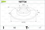 197734 Brzdový kotúč VALEO