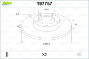 197757 Brzdový kotúč VALEO