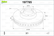 197785 Brzdový kotúč VALEO