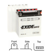 EB10L-B żtartovacia batéria EXIDE Conventional EXIDE