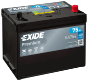 EA754 EXIDE Startovací baterie 12V / 75Ah / 630A - pravá (Premium) | EA754 EXIDE