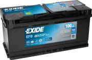 EL1000 EXIDE Startovací baterie 12V / 100Ah / 900A - pravá (EFB) | EL1000 EXIDE