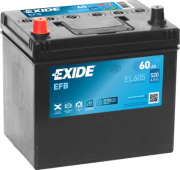 EL605 EXIDE Startovací baterie 12V / 60Ah / 520A - levá (EFB) | EL605 EXIDE