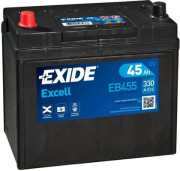 EB455 EXIDE Startovací baterie 12V / 45Ah / 330A - levá (Excell) | EB455 EXIDE