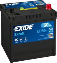 EB504 EXIDE Startovací baterie 12V / 50Ah / 360A - pravá (Excell) | EB504 EXIDE