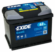 EB620 EXIDE Startovací baterie 12V / 62Ah / 540A - pravá (Excell) | EB620 EXIDE