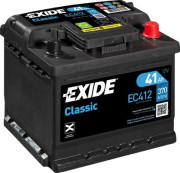 EC412 EXIDE Startovací baterie 12V / 41Ah / 370A - pravá (Classic) | EC412 EXIDE
