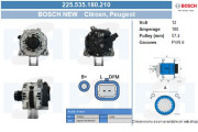 225.535.180.210 Alternátor Bosch New BV PSH