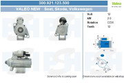 300.921.123.500 żtartér Valeo Reman BV PSH