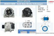 305.517.070.210 Alternátor Bosch New BV PSH