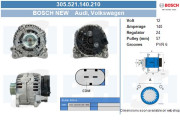 305.521.140.210 Alternátor Bosch New BV PSH