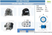 305.564.110.500 Alternátor Valeo Reman BV PSH