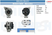 555.515.150.211 Alternátor Bosch New BV PSH