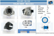 555.905.180.500 Alternátor Valeo Reman BV PSH