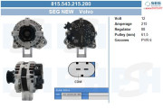 815.543.215.280 Alternátor Nikko Reman BV PSH