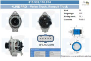 816.502.110.014 Alternátor TWA Reman BV PSH