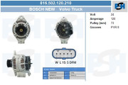 555.958.200.500 Alternátor Valeo Reman BV PSH