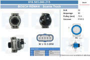 916.503.080.215 Alternátor OE Regulator BV PSH