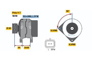 0 124 525 044 Alternátor BOSCH