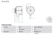 0 986 030 720 Alternátor BOSCH