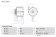 0 986 030 760 Alternátor BOSCH