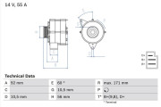 0 986 033 740 Alternátor BOSCH