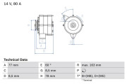 0 986 034 170 Alternátor BOSCH