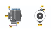 0 986 034 250 Alternátor BOSCH