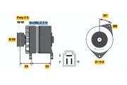 0 986 034 321 Alternátor BOSCH