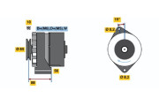 0 986 036 250 Alternátor BOSCH