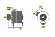 0 986 037 040 Alternátor BOSCH