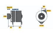 0 986 037 130 Alternátor BOSCH