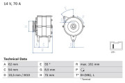 0 986 037 791 Alternátor BOSCH