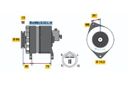 0 986 037 841 Alternátor BOSCH