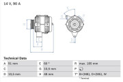 0 986 038 160 Alternátor BOSCH