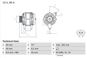 0 986 038 380 Alternátor BOSCH