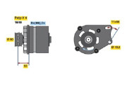 0 986 038 621 Alternátor BOSCH