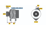 0 986 038 871 Alternátor BOSCH