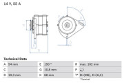 0 986 039 501 Alternátor BOSCH