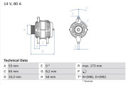 0 986 041 381 Alternátor BOSCH