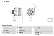 0 986 041 960 Alternátor BOSCH