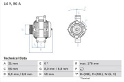 0 986 042 520 Alternátor BOSCH